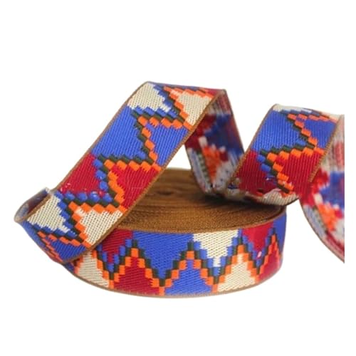 2/5M 3cm Farbiges Gurtband Jacquardband Band Taschengurt Kleidung Spitze Baumwollband Gürtel Nähzubehör für Kleidung Home Decor Hochzeit Tasche Riemen(Color 2,5Meters) von MOHUIED