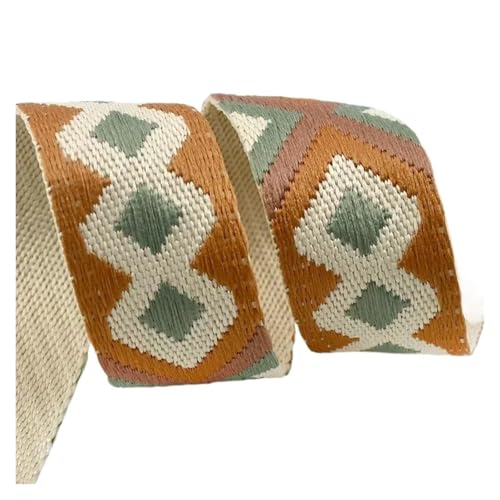 2-5 Meter 38/50 mm Jacquard-Taschengurtband, Gurtband, Bekleidungsdekor, Bundband, Schrägband, DIY-Taschen, Nähzubehör für Kleidung Home Decor Hochzeit Tasche Riemen(02-38mm,2Meters) von MOHUIED