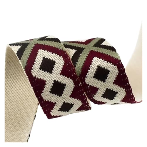 2-5 Meter 38/50 mm Jacquard-Taschengurtband, Gurtband, Bekleidungsdekor, Bundband, Schrägband, DIY-Taschen, Nähzubehör für Kleidung Home Decor Hochzeit Tasche Riemen(35-38mm,5Meters) von MOHUIED