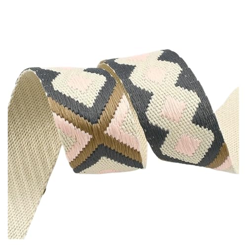 2-5 Meter 38/50 mm Jacquard-Taschengurtband, Gurtband, Bekleidungsdekor, Bundband, Schrägband, DIY-Taschen, Nähzubehör für Kleidung Home Decor Hochzeit Tasche Riemen(36-38mm,3.0Meters) von MOHUIED