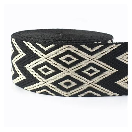2 Meter 38 mm dickes Jacquard-Gurtband, Gepäck, dekoratives Gürtelband, DIY-Taschen, Schultergurt, Nähzubehör für Kleidung Home Decor Hochzeit Tasche Riemen(Color 26) von MOHUIED