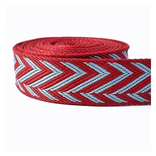 2 Meter 38 mm dickes Jacquard-Gurtband, Gepäck, dekoratives Gürtelband, DIY-Taschen, Schultergurt, Nähzubehör für Kleidung Home Decor Hochzeit Tasche Riemen(Color 35) von MOHUIED