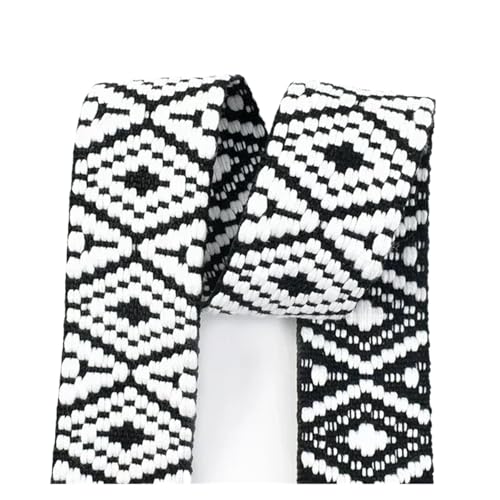 2 Meter 38 mm dickes Jacquard-Gurtband, Gepäck, dekoratives Gürtelband, DIY-Taschen, Schultergurt, Nähzubehör für Kleidung Home Decor Hochzeit Tasche Riemen(Color 48) von MOHUIED