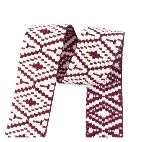 2 Meter 38 mm dickes Jacquard-Gurtband, Gepäck, dekoratives Gürtelband, DIY-Taschen, Schultergurt, Nähzubehör für Kleidung Home Decor Hochzeit Tasche Riemen(Color 50) von MOHUIED