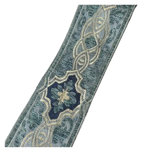 5 Yards/Lot Gewebtes Jacquardband Vorhangzubehör Breite 9 CM für Kleidung Home Decor Hochzeit Tasche Riemen(Light blue) von MOHUIED