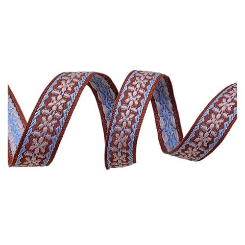 5 Yards 1/2“ 15MM bestickte Jacquard glänzende Bänder Trim Dekoration for Kleidung Spitze Nähen für Kleidung Home Decor Hochzeit Tasche Riemen(Color 15) von MOHUIED