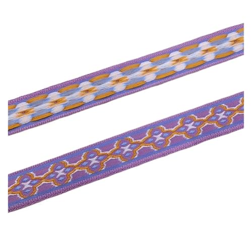 5 Yards 1/2“ 15MM bestickte Jacquard glänzende Bänder Trim Dekoration for Kleidung Spitze Nähen für Kleidung Home Decor Hochzeit Tasche Riemen(Color 24) von MOHUIED