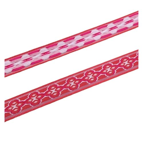 5 Yards 1/2“ 15MM bestickte Jacquard glänzende Bänder Trim Dekoration for Kleidung Spitze Nähen für Kleidung Home Decor Hochzeit Tasche Riemen(Color 26) von MOHUIED