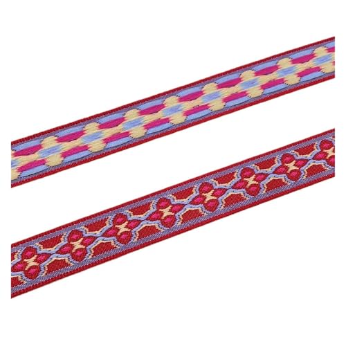 5 Yards 1/2“ 15MM bestickte Jacquard glänzende Bänder Trim Dekoration for Kleidung Spitze Nähen für Kleidung Home Decor Hochzeit Tasche Riemen(Color 29) von MOHUIED