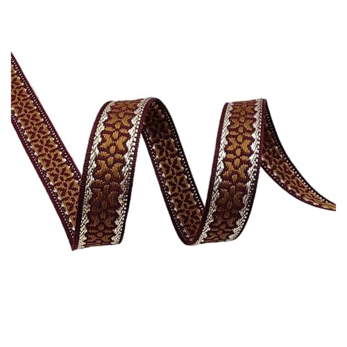 5 Yards 1/2“ 15MM bestickte Jacquard glänzende Bänder Trim Dekoration for Kleidung Spitze Nähen für Kleidung Home Decor Hochzeit Tasche Riemen(Color 3) von MOHUIED