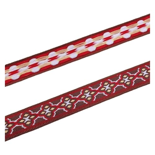 5 Yards 1/2“ 15MM bestickte Jacquard glänzende Bänder Trim Dekoration for Kleidung Spitze Nähen für Kleidung Home Decor Hochzeit Tasche Riemen(Color 31) von MOHUIED