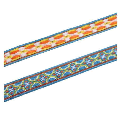 5 Yards 1/2“ 15MM bestickte Jacquard glänzende Bänder Trim Dekoration for Kleidung Spitze Nähen für Kleidung Home Decor Hochzeit Tasche Riemen(Color 40) von MOHUIED