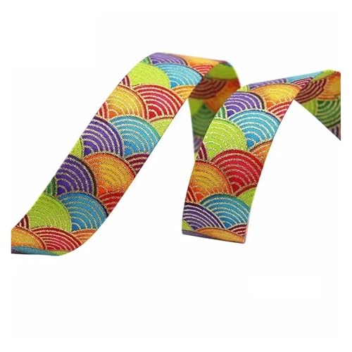 5 Yards 10/25/40mm Jacquard Gurtband Spitzenband for Nähen von Kleidung, Tasche, Dekorationsband, DIY-Zubehör für Kleidung Home Decor Hochzeit Tasche Riemen(Color 2,10mm-5Yards) von MOHUIED