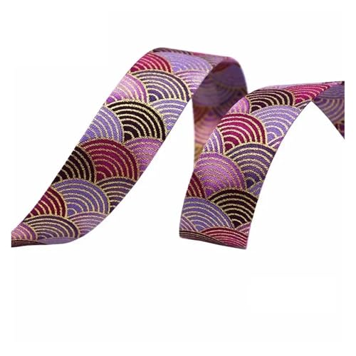 5 Yards 10/25/40mm Jacquard Gurtband Spitzenband for Nähen von Kleidung, Tasche, Dekorationsband, DIY-Zubehör für Kleidung Home Decor Hochzeit Tasche Riemen(Color 4,40mm-5Yards) von MOHUIED