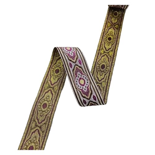 5 yards/lot Breite 3 cm Gewebtes Jacquard-Band Vorhang und Kleidung Zubehör für Kleidung Home Decor Hochzeit Tasche Riemen(Purple) von MOHUIED
