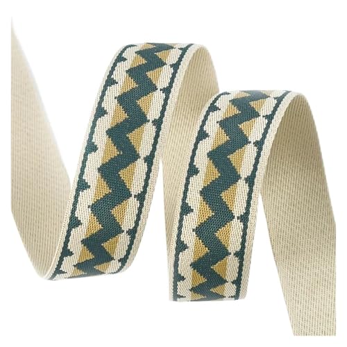 5M 38/50mm Jacquard-Gurtband for Taschengurte, for Dekorieren von Bändern, Kleidungsgürtelbesätzen, Nähzubehör für Kleidung Home Decor Hochzeit Tasche Riemen(Color 2-38mm) von MOHUIED
