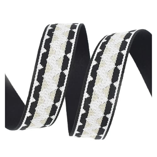 5M 38/50mm Jacquard-Gurtband for Taschengurte, for Dekorieren von Bändern, Kleidungsgürtelbesätzen, Nähzubehör für Kleidung Home Decor Hochzeit Tasche Riemen(Color 6-38mm) von MOHUIED