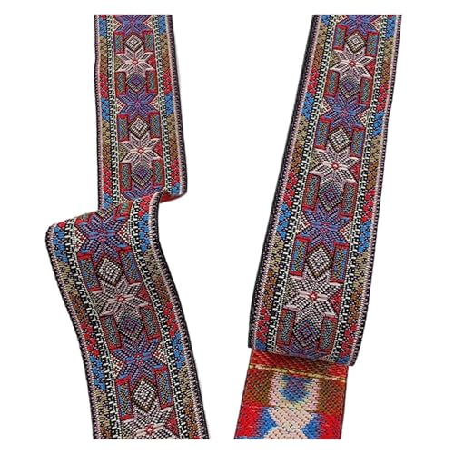 7 Meter 3, cm Blumenmuster bestickte Jacquardbänder, gewebte Spitzenborte for Nähen von Kleidersäcken und Vorhängen für Kleidung Home Decor Hochzeit Tasche Riemen(Color 42) von MOHUIED