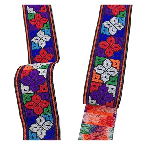 7 Meter 3, cm Blumenmuster bestickte Jacquardbänder, gewebte Spitzenborte for Nähen von Kleidersäcken und Vorhängen für Kleidung Home Decor Hochzeit Tasche Riemen(Color 49) von MOHUIED