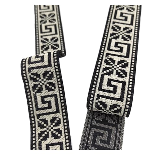 7 Meter 3, cm Blumenmuster bestickte Jacquardbänder, gewebte Spitzenborte for Nähen von Kleidersäcken und Vorhängen für Kleidung Home Decor Hochzeit Tasche Riemen(Color2) von MOHUIED