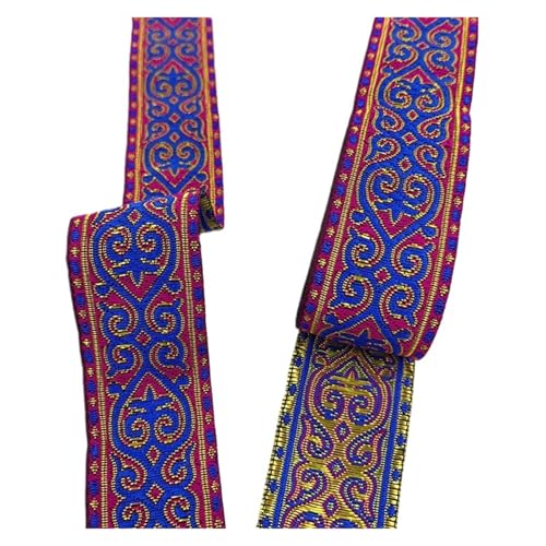 7 Meter 3, cm Blumenmuster bestickte Jacquardbänder, gewebte Spitzenborte for Nähen von Kleidersäcken und Vorhängen für Kleidung Home Decor Hochzeit Tasche Riemen(Color7) von MOHUIED