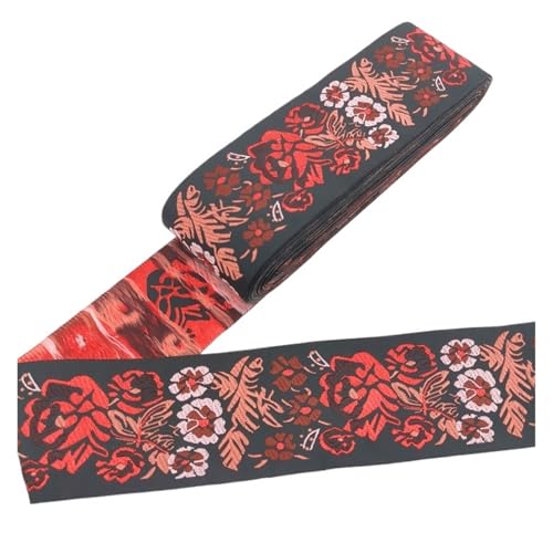 7 Meter 50 mm Vintage Stickerei Spitzenband Spitzenbesatz DIY Kleidung Tasche Zubehör Bestickter Stoff für Kleidung Home Decor Hochzeit Tasche Riemen(50MM color 18) von MOHUIED