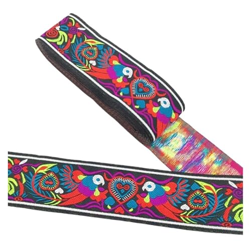 7 Meter 50 mm Vintage Stickerei Spitzenband Spitzenbesatz DIY Kleidung Tasche Zubehör Bestickter Stoff für Kleidung Home Decor Hochzeit Tasche Riemen(50MM color 19) von MOHUIED