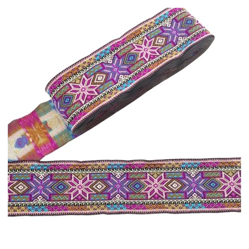7 Meter 50 mm Vintage Stickerei Spitzenband Spitzenbesatz DIY Kleidung Tasche Zubehör Bestickter Stoff für Kleidung Home Decor Hochzeit Tasche Riemen(50MM color 34) von MOHUIED