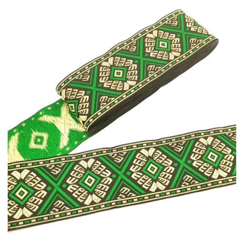 7 Meter 50 mm Vintage Stickerei Spitzenband Spitzenbesatz DIY Kleidung Tasche Zubehör Bestickter Stoff für Kleidung Home Decor Hochzeit Tasche Riemen(50MM color 35) von MOHUIED
