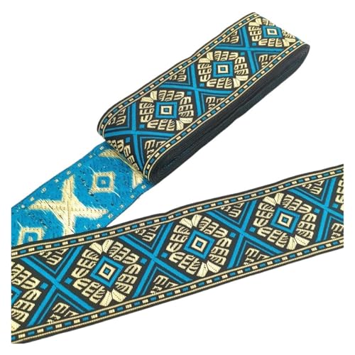 7 Meter 50 mm Vintage Stickerei Spitzenband Spitzenbesatz DIY Kleidung Tasche Zubehör Bestickter Stoff für Kleidung Home Decor Hochzeit Tasche Riemen(50MM color 36) von MOHUIED