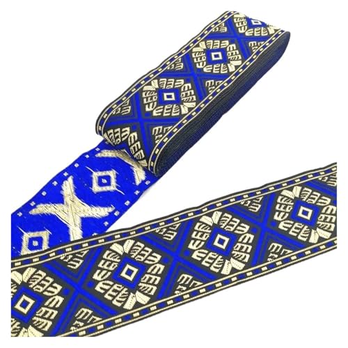 7 Meter 50 mm Vintage Stickerei Spitzenband Spitzenbesatz DIY Kleidung Tasche Zubehör Bestickter Stoff für Kleidung Home Decor Hochzeit Tasche Riemen(50MM color 37) von MOHUIED