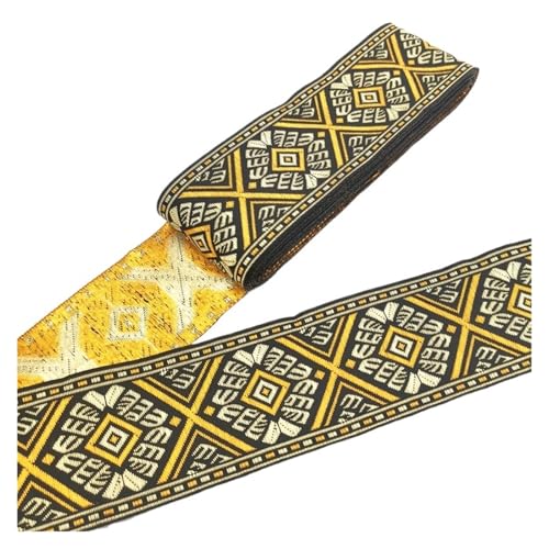7 Meter 50 mm Vintage Stickerei Spitzenband Spitzenbesatz DIY Kleidung Tasche Zubehör Bestickter Stoff für Kleidung Home Decor Hochzeit Tasche Riemen(50MM color 38) von MOHUIED