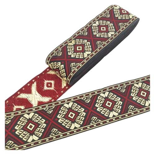 7 Meter 50 mm Vintage Stickerei Spitzenband Spitzenbesatz DIY Kleidung Tasche Zubehör Bestickter Stoff für Kleidung Home Decor Hochzeit Tasche Riemen(50MM color 40) von MOHUIED