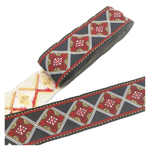 7 Meter 50 mm Vintage Stickerei Spitzenband Spitzenbesatz DIY Kleidung Tasche Zubehör Bestickter Stoff für Kleidung Home Decor Hochzeit Tasche Riemen(50MM color 43) von MOHUIED