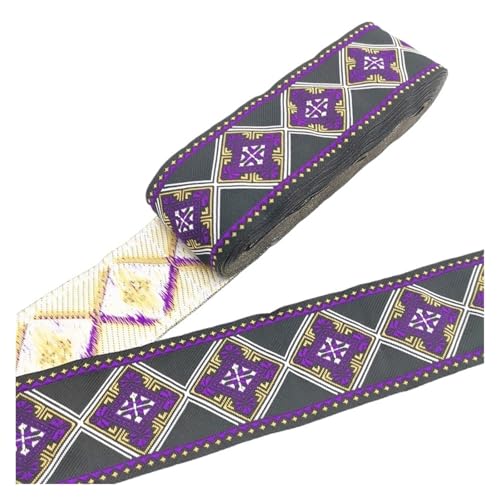 7 Meter 50 mm Vintage Stickerei Spitzenband Spitzenbesatz DIY Kleidung Tasche Zubehör Bestickter Stoff für Kleidung Home Decor Hochzeit Tasche Riemen(50MM color 45) von MOHUIED
