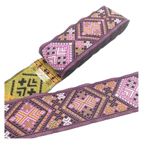 7 Meter 50 mm Vintage Stickerei Spitzenband Spitzenbesatz DIY Kleidung Tasche Zubehör Bestickter Stoff für Kleidung Home Decor Hochzeit Tasche Riemen(50MM color 51) von MOHUIED