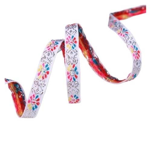 7 mt/los Breite 1 cm Vintage Handgemachte Gestickte Jacquard Bänder Kleidung Spitze Stoff für Kleidung Home Decor Hochzeit Tasche Riemen(Color 15) von MOHUIED
