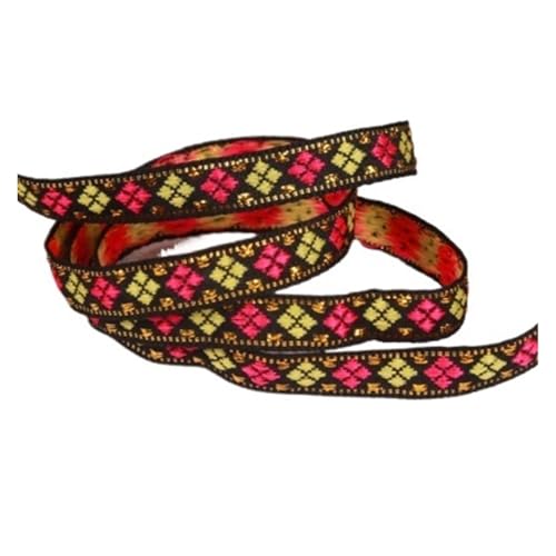 7 mt/los Breite 1 cm Vintage Handgemachte Gestickte Jacquard Bänder Kleidung Spitze Stoff für Kleidung Home Decor Hochzeit Tasche Riemen(Color 32) von MOHUIED