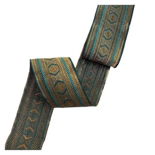 Breite 5 Cm 10 Yards/lot Gewebtes Jacquardband for Kleidungszubehör für Kleidung Home Decor Hochzeit Tasche Riemen(Light blue) von MOHUIED
