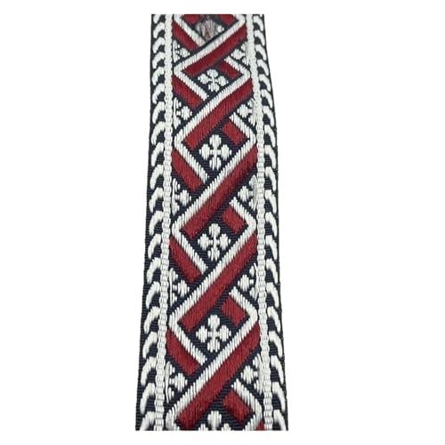 Handgefertigter bestickter Quastenbesatz, Stoffband, 3,2 cm, for DIY-Kleidungstaschen-Accessoires, florales Spitzenmaterial für Kleidung Home Decor Hochzeit Tasche Riemen(Color 2) von MOHUIED