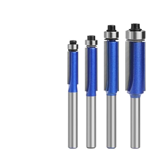 MOHUIED 6mm 1/4 Zoll Schaft Hochwertiger Fräser Bündigfräser Mit Lagerfräser-Bit-Set for Die Holzbearbeitung FräSer FüR OberfräSe(6X12.7X30mm) von MOHUIED