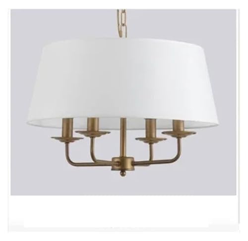 MOHUIED Moderne Wohnzimmer Flur Treppe Kronleuchter Licht Flaxen Stoff Lampenschirm Hängelampe Stoff Lampenschirm Lampe Abdeckung für Lampen(Gold X White) von MOHUIED