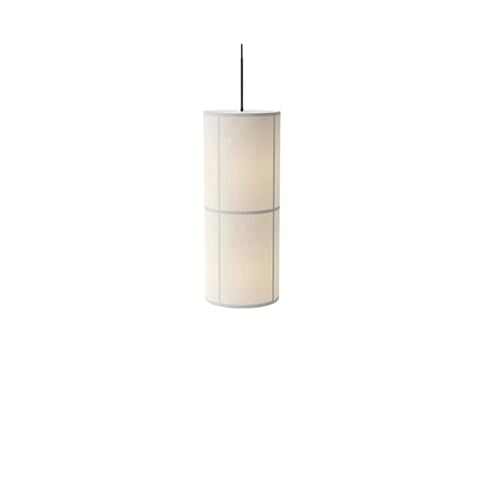 MOHUIED Stoff Lampenschirm Kronleuchter Hängende minimalistische Lampen zylindrische Stofflampe Esstisch Haus Dekoration Pendelleuchte für Lampen(Black) von MOHUIED