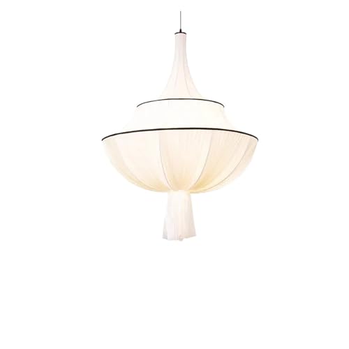 MOHUIED Stoff Pendelleuchte Lampen for Wohnzimmer Esszimmer Deckenlampe Home Schlafzimmer Loft Hängende Laterne Licht Stoff Lampenschirm Lampenabdeckung für Lampen(Color 1,Blue) von MOHUIED