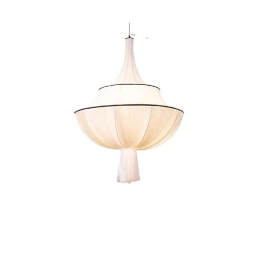 MOHUIED Stoff Pendelleuchte Lampen for Wohnzimmer Esszimmer Deckenlampe Home Schlafzimmer Loft Hängende Laterne Licht Stoff Lampenschirm Lampenabdeckung für Lampen(Color 2,Blue) von MOHUIED