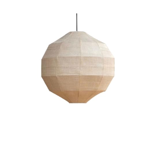 MOHUIED Vintage Stoff Leinen Pendelleuchte Dekor Restaurant Hotel Badezimmer Licht Teehaus Homestay Esszimmer Beleuchtung Stoff Lampenschirm für Lampen(Color A60cm,Changeable) von MOHUIED