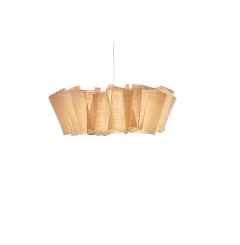 MOHUIED Vintage Wind Kronleuchter Handgemachte Stoff Pendelleuchten for Wohnzimmer Hotel Restaurant Designer Hängeleuchte Stoff Lampenschirm für Lampen(Color A,Color 3) von MOHUIED