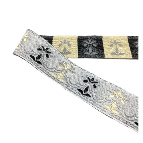 Vintage Stickerei Spitze Band Trim DIY Kleidung Tasche Zubehör bestickt Stoff für Kleidung Home Decor Hochzeit Tasche Riemen(Color 34,1 yard) von MOHUIED