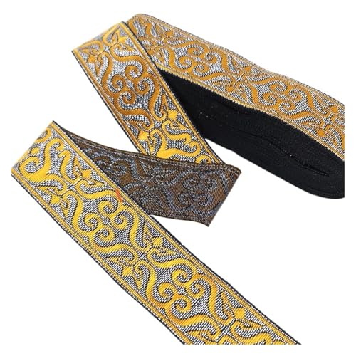 Vintage Stickerei Spitze Band Trim DIY Kleidung Tasche Zubehör bestickt Stoff für Kleidung Home Decor Hochzeit Tasche Riemen(Color 42,1 yard) von MOHUIED