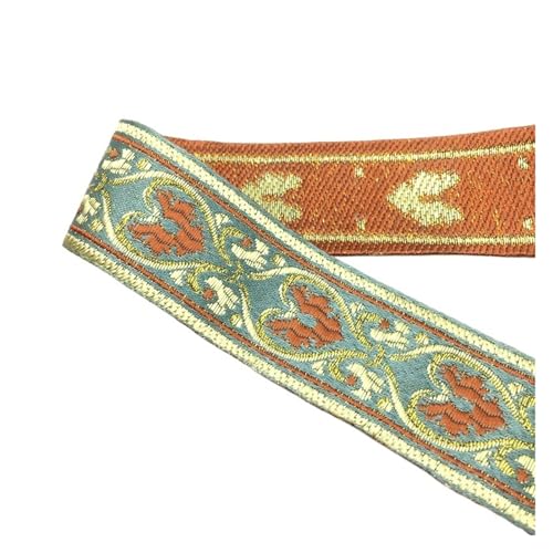 Vintage Stickerei Spitze Band Trim DIY Kleidung Tasche Zubehör bestickt Stoff für Kleidung Home Decor Hochzeit Tasche Riemen(Color 7,1 yard) von MOHUIED
